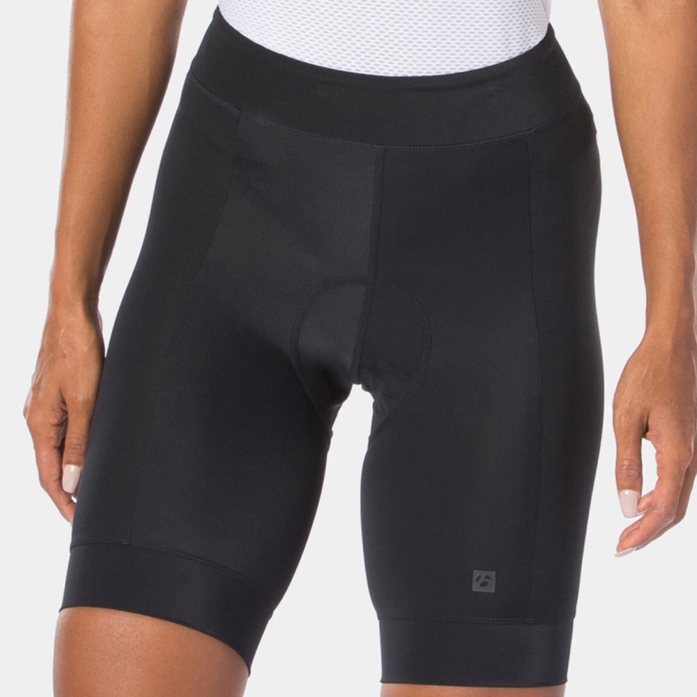 NWT Bontrager M Solstice Women's Cycling Shorts Logo Padded Compression Black